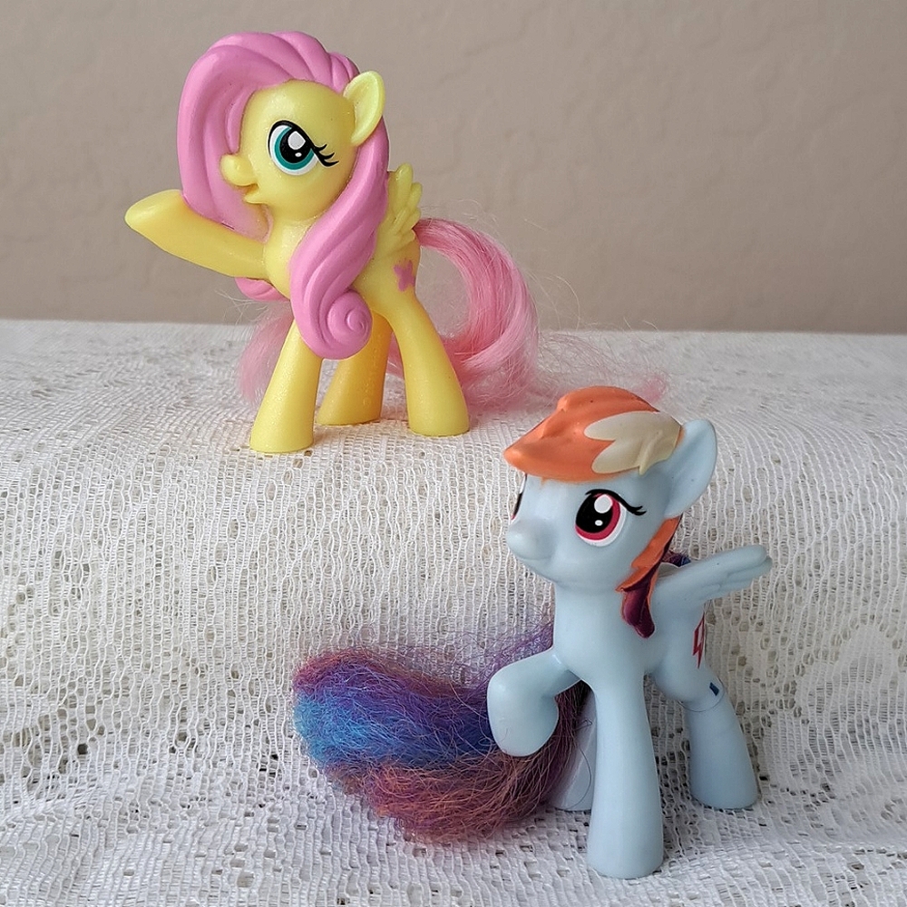 My Little Pony G4 Fluttershy & Rainbow Dash McDonald's Toys Friendship is Magic